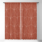 Gisela Geometric Line Art - Pomegranate Red Window Curtain Gallery Image 5