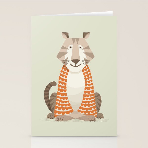 Whimsical Tiger Stationery Card Gallery Image 1