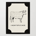 I Hear Tofu's Nice - Funny Vegan Kitchen Quotes Poster Gallery Image 4