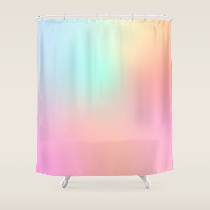 The optimistic  Rainbow Gradient Shower Curtain Gallery Image 1
