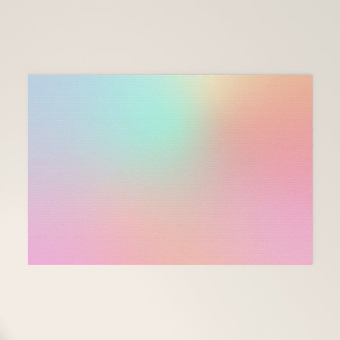 The optimistic  Rainbow Gradient Welcome Mat Gallery Image 1