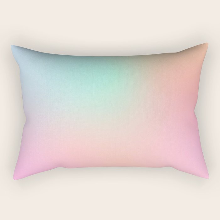 The optimistic  Rainbow Gradient Rectangular Pillow Gallery Image 2