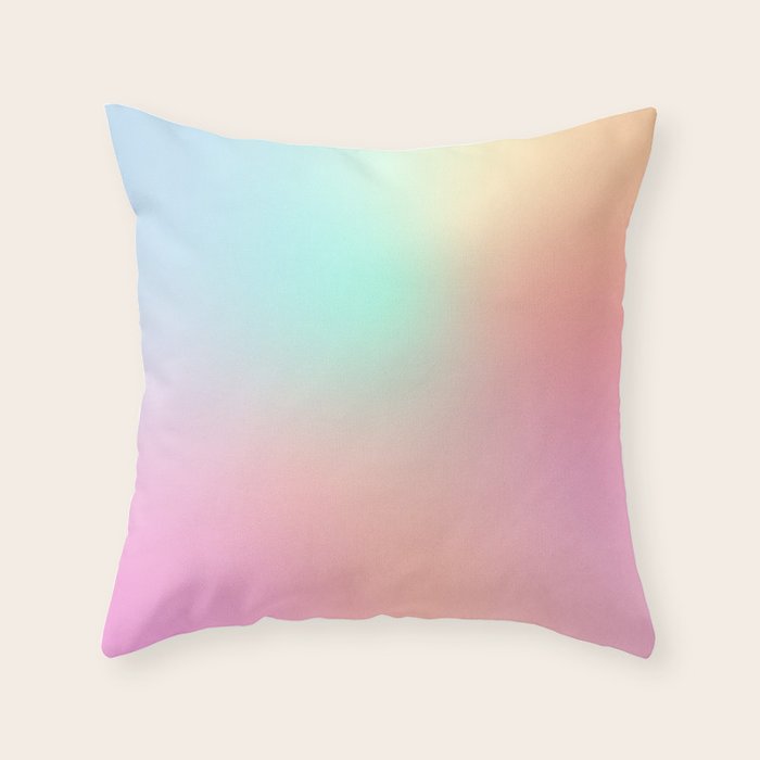 The optimistic  Rainbow Gradient Throw Pillow Gallery Image 6
