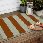 Crystal and Tobacco Stripes Outdoor Rug Gallery Image 2