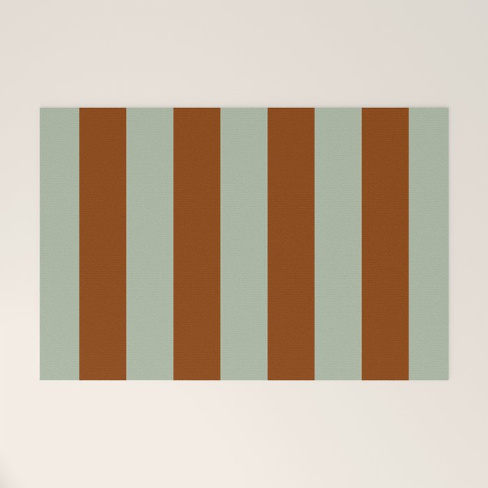 Crystal and Tobacco Stripes Welcome Mat Gallery Image 1