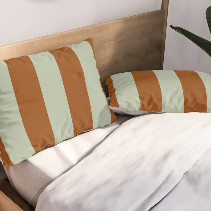 Crystal and Tobacco Stripes Pillow Sham Gallery Image 2