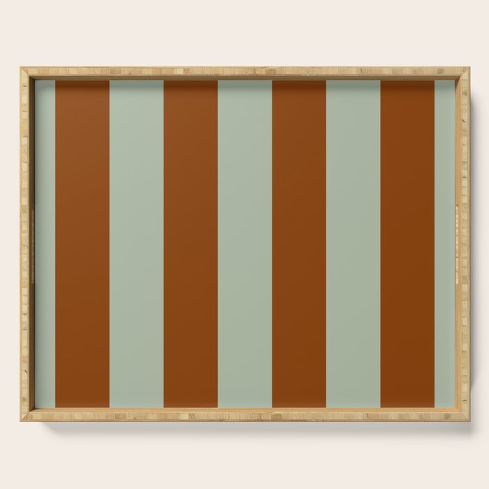 Crystal and Tobacco Stripes Serving Tray Gallery Image 1