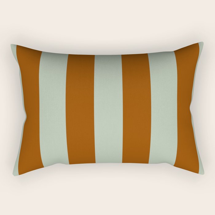 Crystal and Tobacco Stripes Rectangular Pillow Gallery Image 1