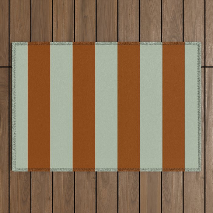Crystal and Tobacco Stripes Outdoor Rug Gallery Image 1
