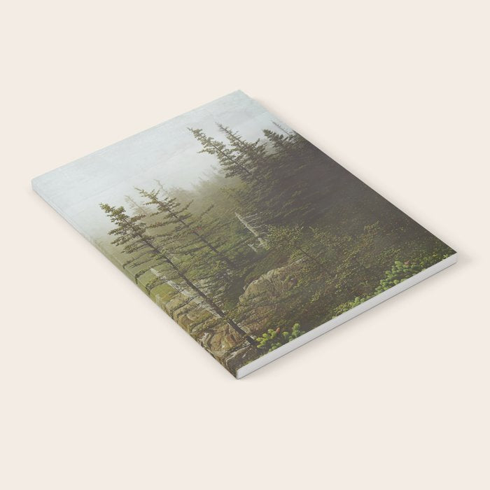 Maine Coast Landscape - Travel photography nature landscape moody decor Notebook Gallery Image 1