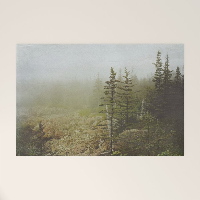 Maine Coast Landscape - Travel photography nature landscape moody decor Welcome Mat Gallery Image 1