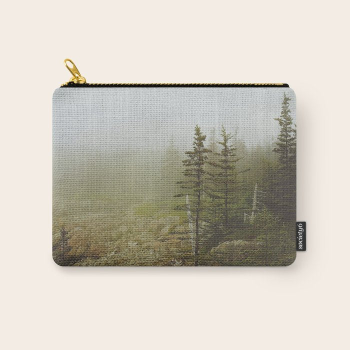 Maine Coast Landscape - Travel photography nature landscape moody decor Carry All Pouch Gallery Image 1