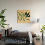 Painterly Abstract Black Flower Wood Wall Art Gallery Image 2