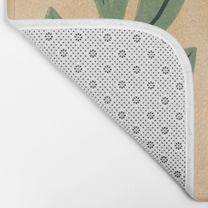 Painterly Abstract Black Flower Bath Mat Gallery Image 2