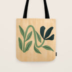 Painterly Abstract Black Flower Tote Bag Gallery Image 1