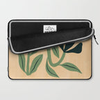 Painterly Abstract Black Flower Laptop Sleeve Gallery Image 2