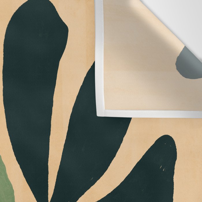Painterly Abstract Black Flower Wall Tapestry Gallery Image 3