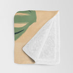 Painterly Abstract Black Flower Throw Blanket Gallery Image 3