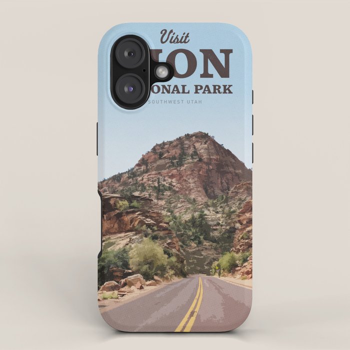 Visit Zion National Park iPhone Case Gallery Image 1