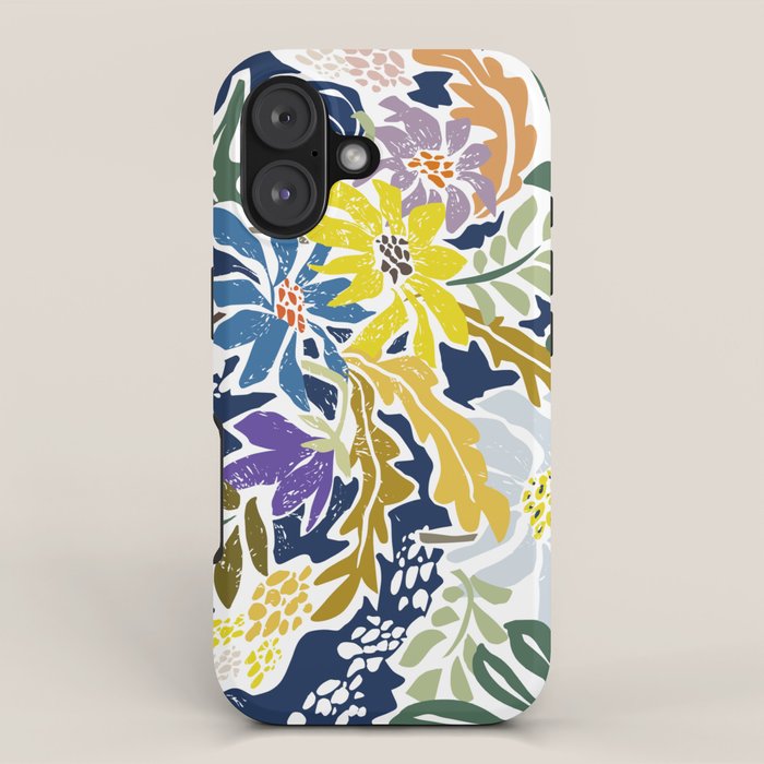 cosmopolitan flowers navy blue iPhone Case Gallery Image 1