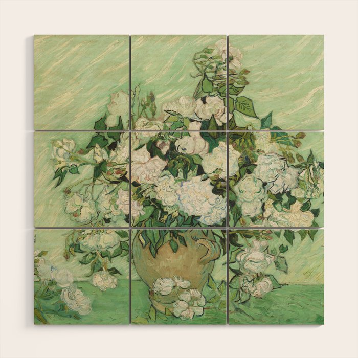 Vincent van Gogh - Roses Wood Wall Art Gallery Image 1