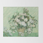 Vincent van Gogh - Roses Throw Blanket Gallery Image 2