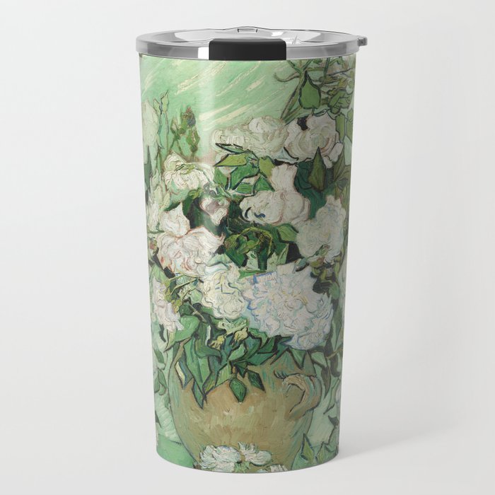 Vincent van Gogh - Roses Travel Mug Gallery Image 1