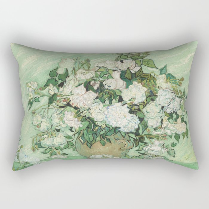 Vincent van Gogh - Roses Rectangular Pillow Gallery Image 1