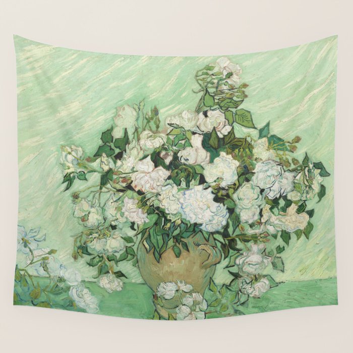 Vincent van Gogh - Roses Wall Tapestry Gallery Image 1