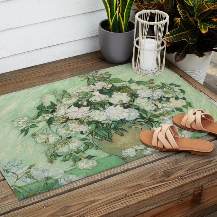 Vincent van Gogh - Roses Outdoor Rug Gallery Image 2