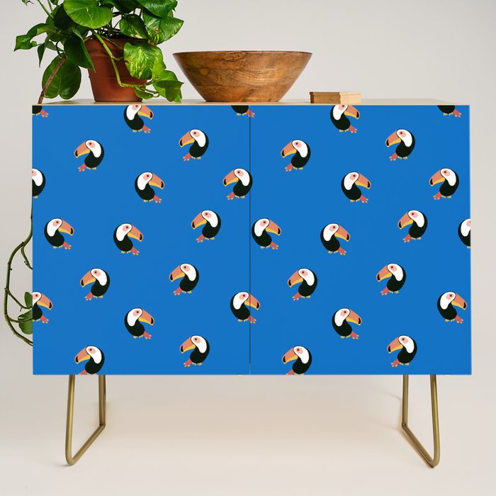 Toucans Blue Credenza Gallery Image 1