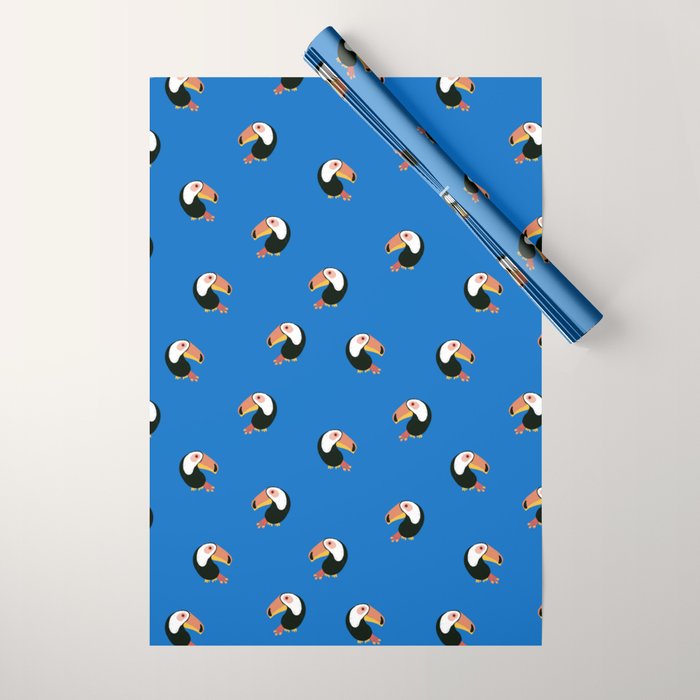 Toucans Blue Wrapping Paper Gallery Image 1