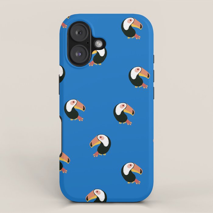 Toucans Blue iPhone Case Gallery Image 1