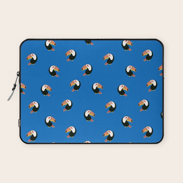 Toucans Blue Laptop Sleeve Gallery Image 1