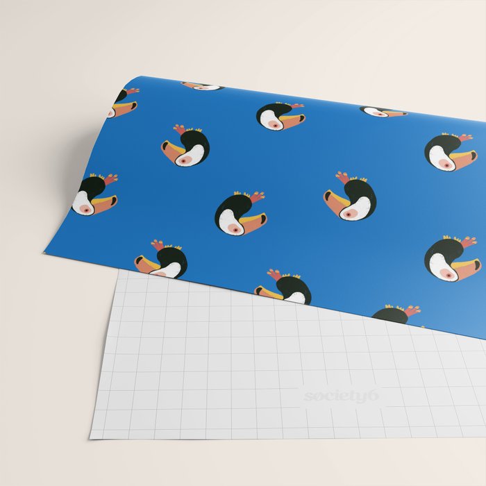 Toucans Blue Wrapping Paper Gallery Image 2