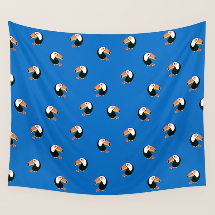 Toucans Blue Wall Tapestry Gallery Image 4