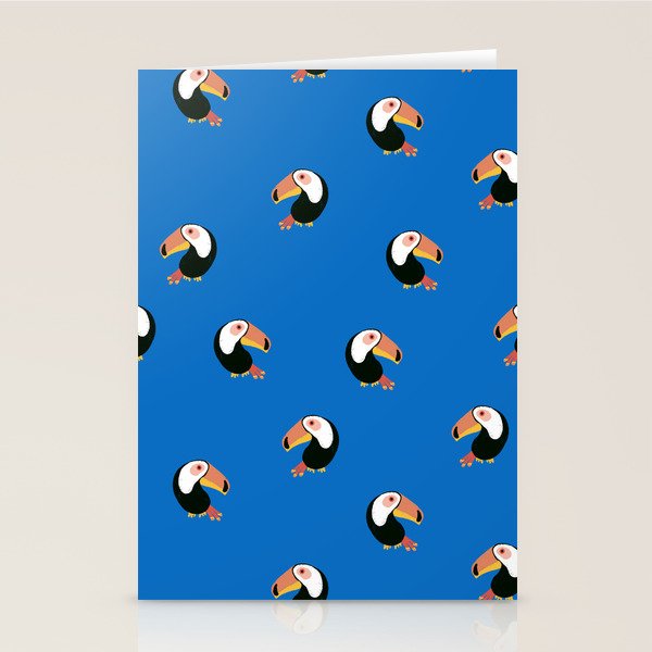 Toucans Blue Stationery Card Gallery Image 2