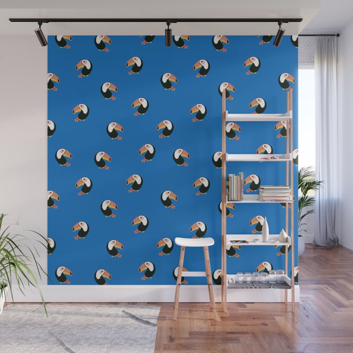 Toucans Blue Wall Mural Gallery Image 1