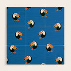 Toucans Blue Wood Wall Art Gallery Image 1