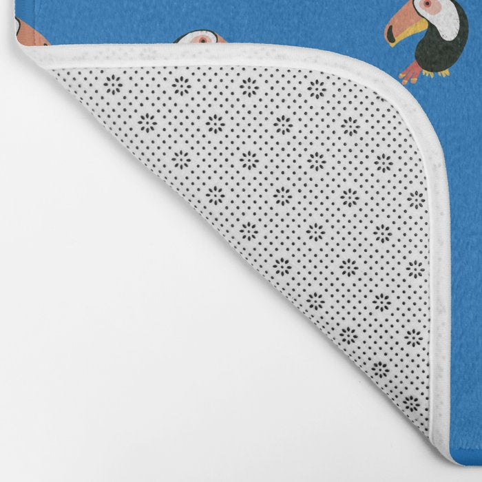 Toucans Blue Bath Mat Gallery Image 2