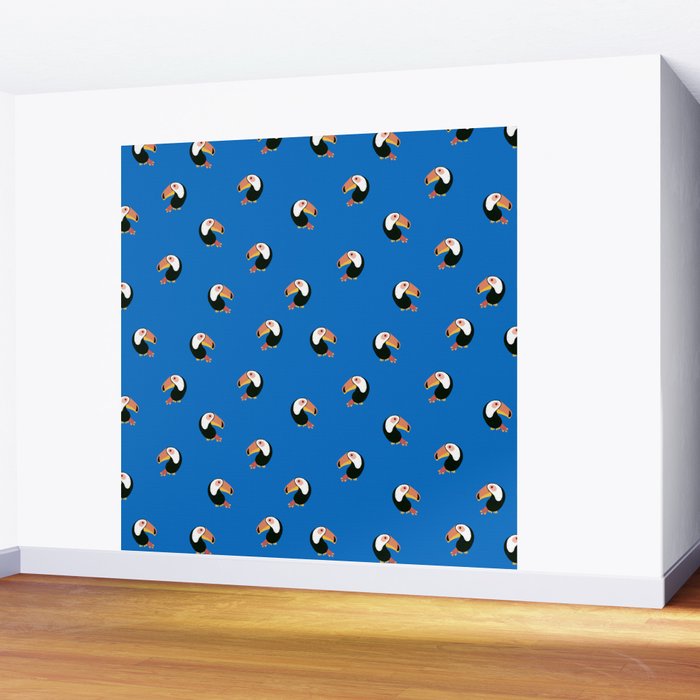 Toucans Blue Wall Mural Gallery Image 2