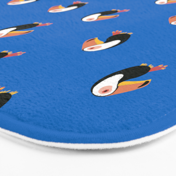 Toucans Blue Bath Mat Gallery Image 3