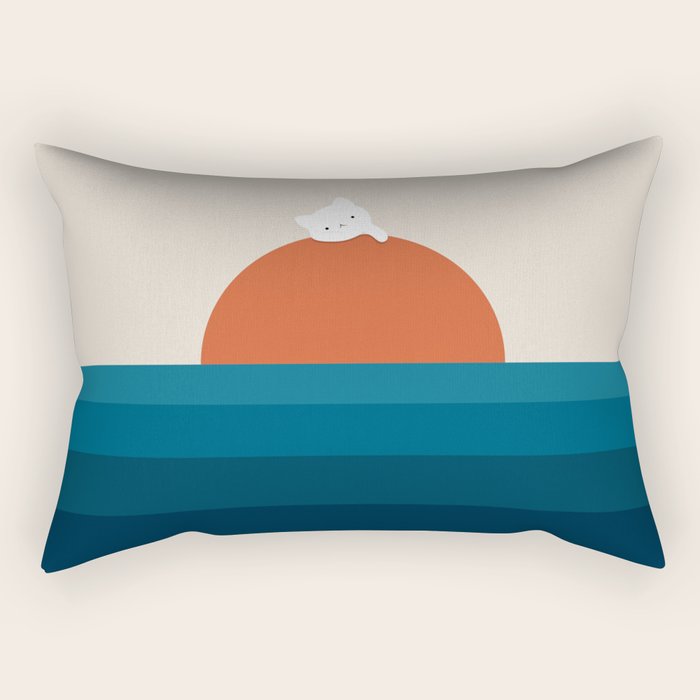 Cat Landscape 169 Rectangular Pillow Gallery Image 1