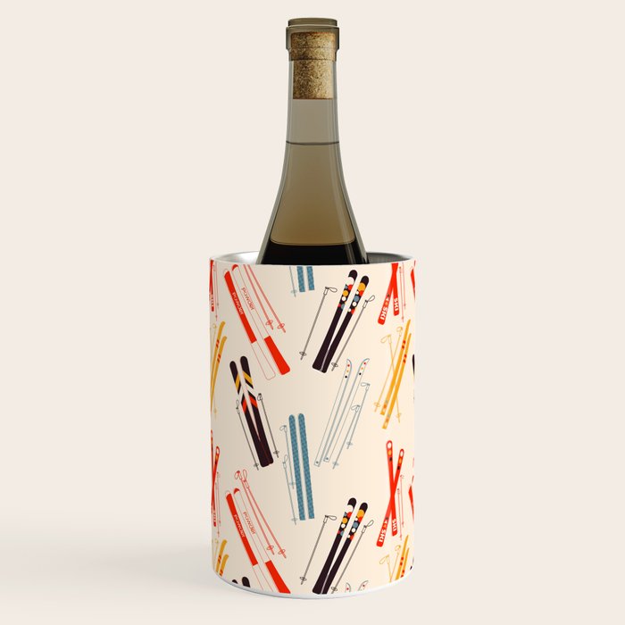 Ski time pattern Wine Chiller Gallery Image 1