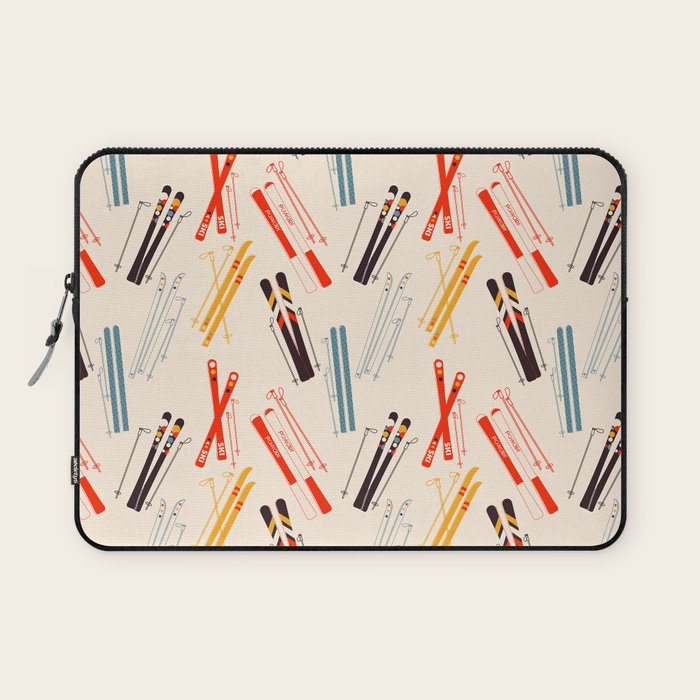 Ski time pattern Laptop Sleeve Gallery Image 1