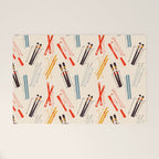 Ski time pattern Welcome Mat Gallery Image 1