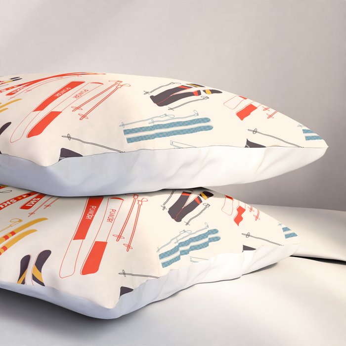 Ski time pattern Pillow Sham Gallery Image 3