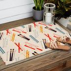 Ski time pattern Outdoor Rug Gallery Image 2
