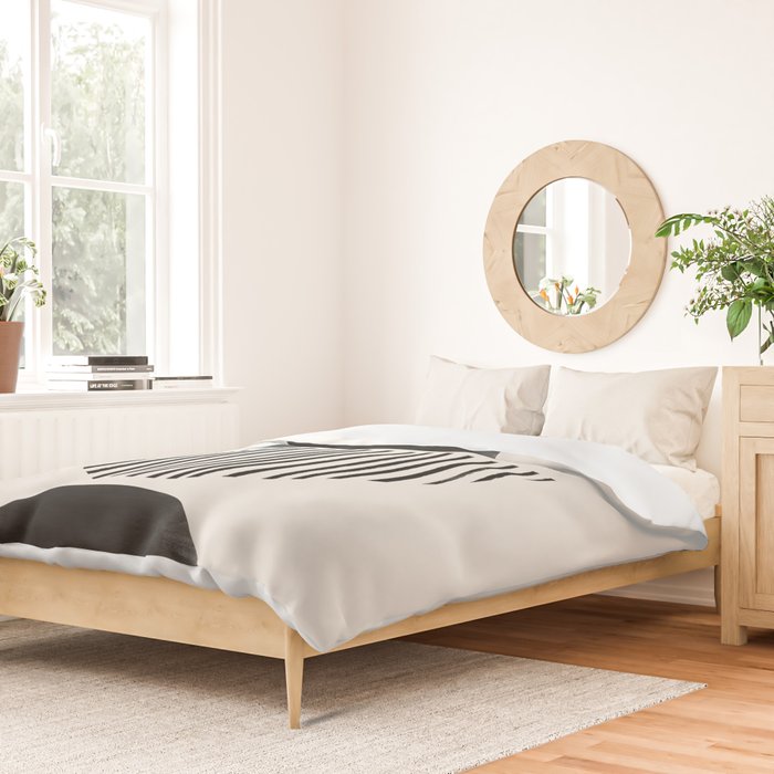 Balancing Stripes NO.2 | Black Duvet Cover Gallery Image 2
