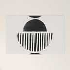 Balancing Stripes NO.2 | Black Welcome Mat Gallery Image 1